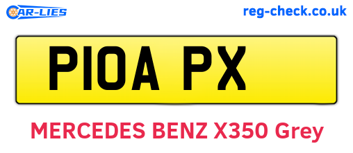 P10APX are the vehicle registration plates.