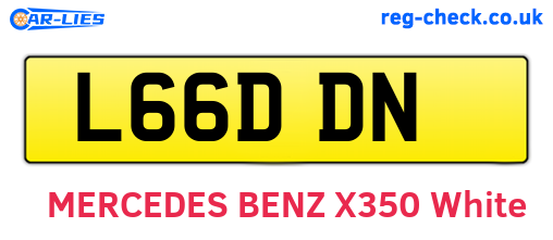 L66DDN are the vehicle registration plates.
