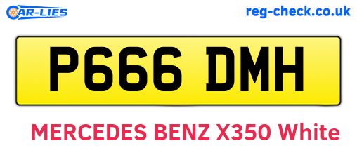 P666DMH are the vehicle registration plates.