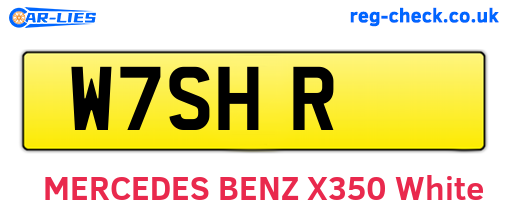 W7SHR are the vehicle registration plates.