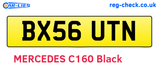 BX56UTN are the vehicle registration plates.