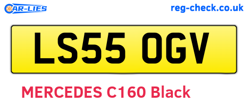 LS55OGV are the vehicle registration plates.