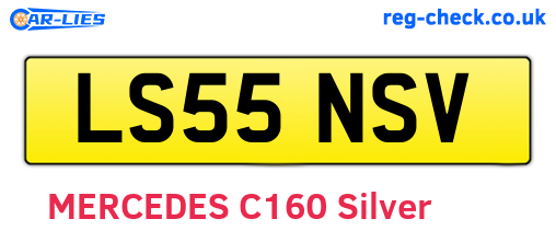 LS55NSV are the vehicle registration plates.