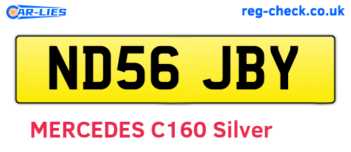 ND56JBY are the vehicle registration plates.