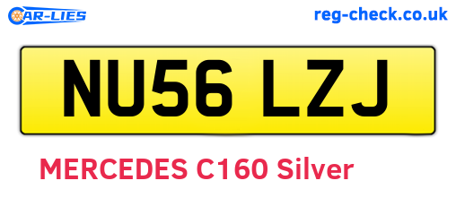 NU56LZJ are the vehicle registration plates.