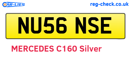 NU56NSE are the vehicle registration plates.
