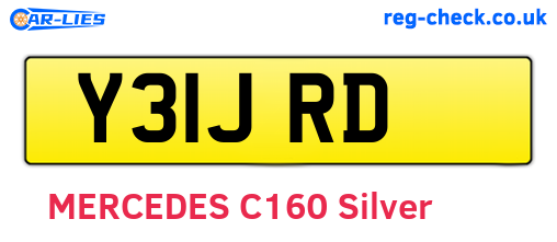 Y31JRD are the vehicle registration plates.