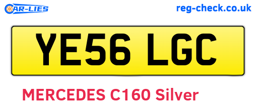 YE56LGC are the vehicle registration plates.