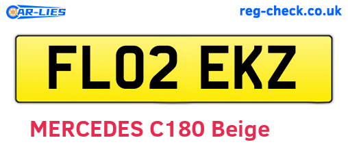 FL02EKZ are the vehicle registration plates.