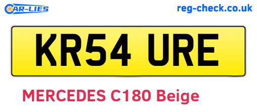 KR54URE are the vehicle registration plates.
