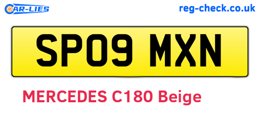SP09MXN are the vehicle registration plates.