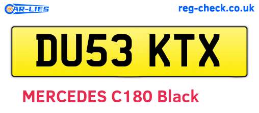 DU53KTX are the vehicle registration plates.