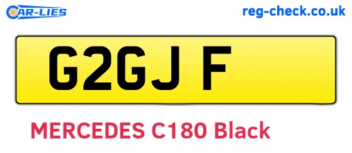 G2GJF are the vehicle registration plates.