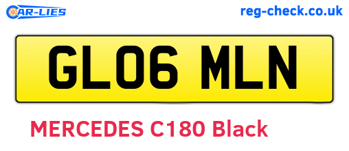 GL06MLN are the vehicle registration plates.
