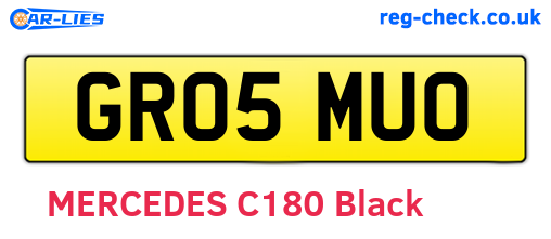 GR05MUO are the vehicle registration plates.