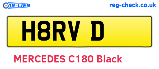H8RVD are the vehicle registration plates.