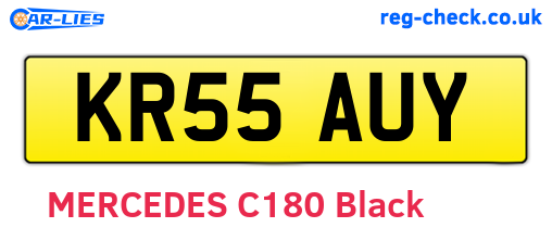 KR55AUY are the vehicle registration plates.