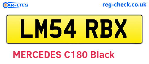 LM54RBX are the vehicle registration plates.