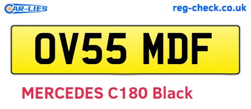 OV55MDF are the vehicle registration plates.