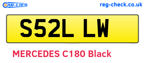 S52LLW are the vehicle registration plates.