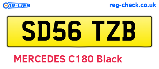 SD56TZB are the vehicle registration plates.