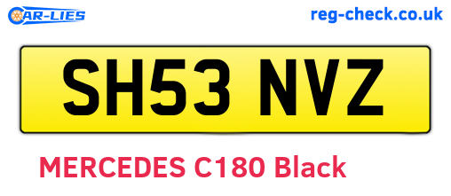 SH53NVZ are the vehicle registration plates.
