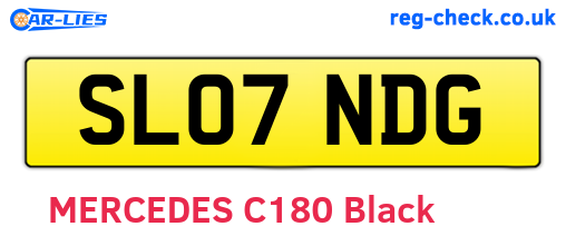 SL07NDG are the vehicle registration plates.