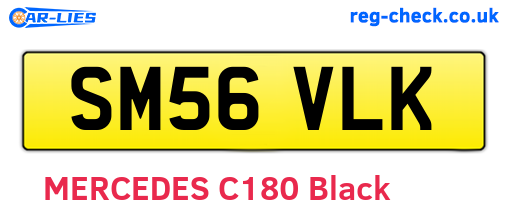 SM56VLK are the vehicle registration plates.