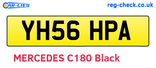 YH56HPA are the vehicle registration plates.