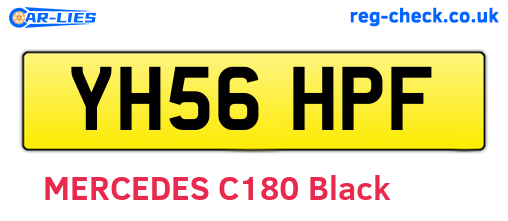 YH56HPF are the vehicle registration plates.