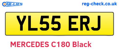 YL55ERJ are the vehicle registration plates.