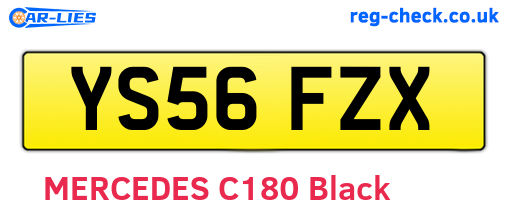 YS56FZX are the vehicle registration plates.