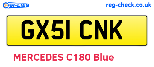 GX51CNK are the vehicle registration plates.