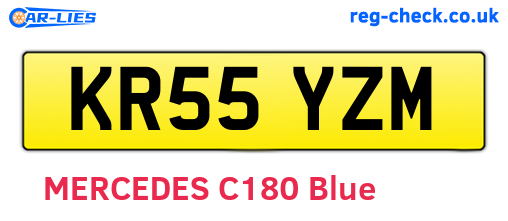 KR55YZM are the vehicle registration plates.