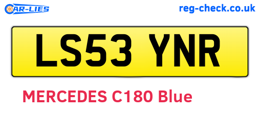 LS53YNR are the vehicle registration plates.