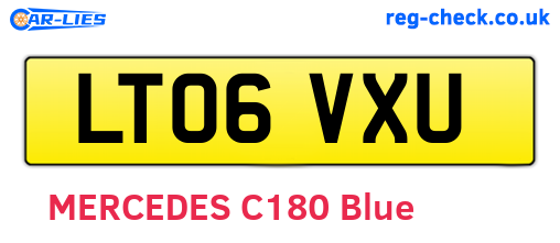 LT06VXU are the vehicle registration plates.