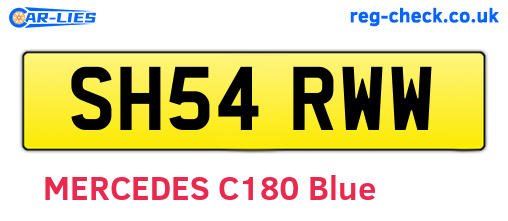 SH54RWW are the vehicle registration plates.