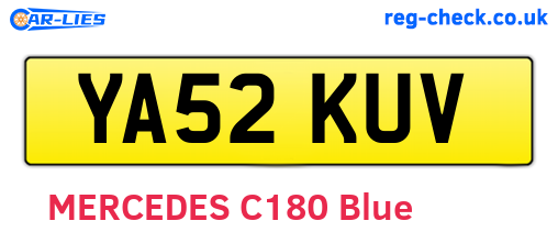 YA52KUV are the vehicle registration plates.