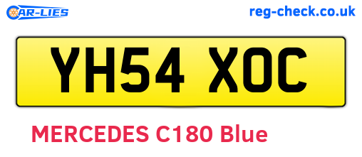 YH54XOC are the vehicle registration plates.