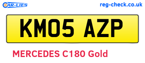 KM05AZP are the vehicle registration plates.