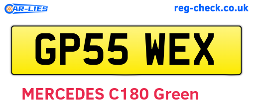 GP55WEX are the vehicle registration plates.