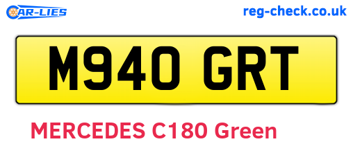 M940GRT are the vehicle registration plates.