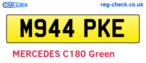 M944PKE are the vehicle registration plates.