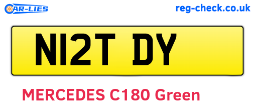 N12TDY are the vehicle registration plates.