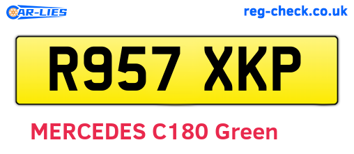 R957XKP are the vehicle registration plates.