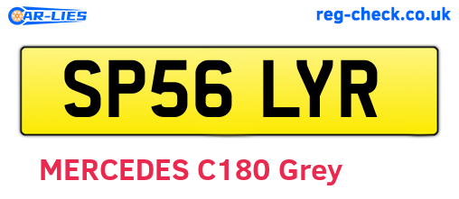 SP56LYR are the vehicle registration plates.