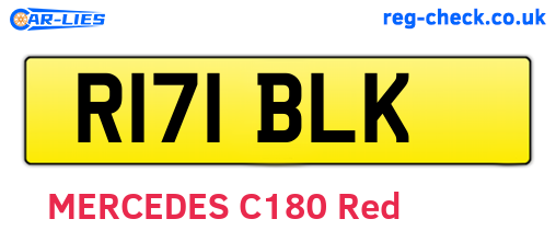 R171BLK are the vehicle registration plates.