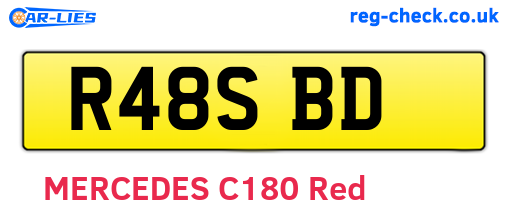R48SBD are the vehicle registration plates.