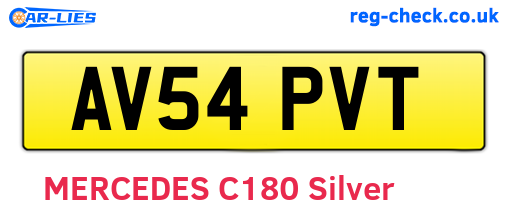 AV54PVT are the vehicle registration plates.