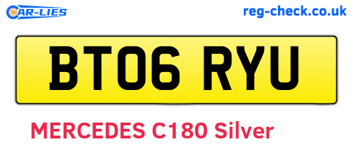 BT06RYU are the vehicle registration plates.